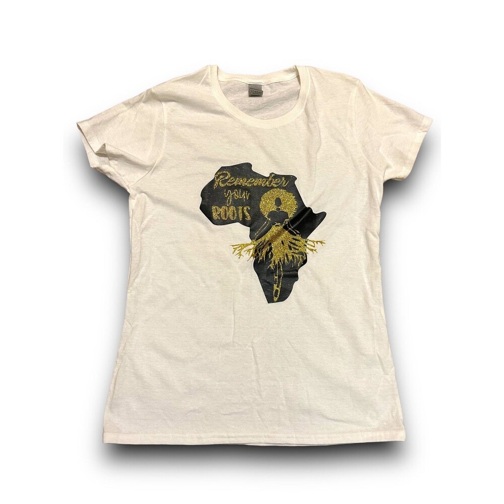 Women's "Remember Your Roots" Graphic T-Shirt - Med